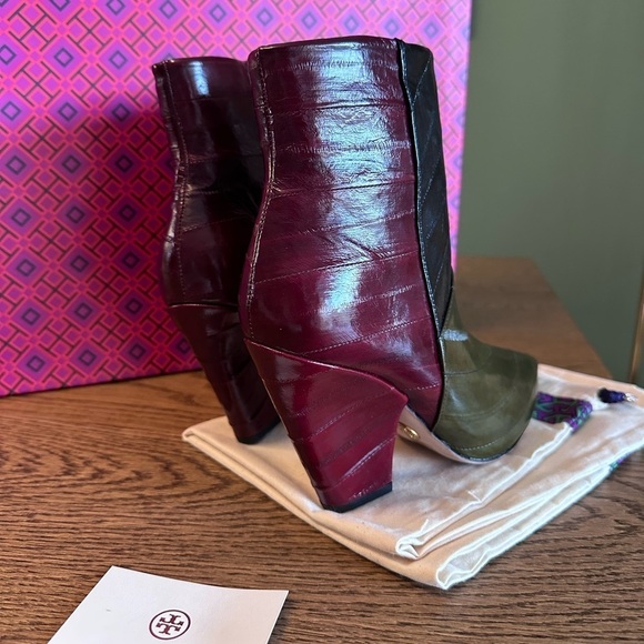 NWT！NEW！Tory Burch Lila zip up Ankle Bootie 90MM Women Multi Leather Color US 7 - Picture 8 of 10